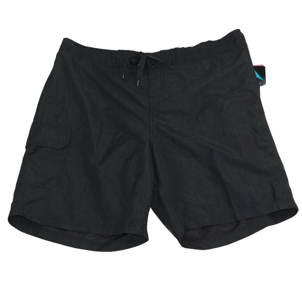 NWT Kanu Surf Mens 2XL Black Marina Cargo Pocket Swim Quick Dry Shorts